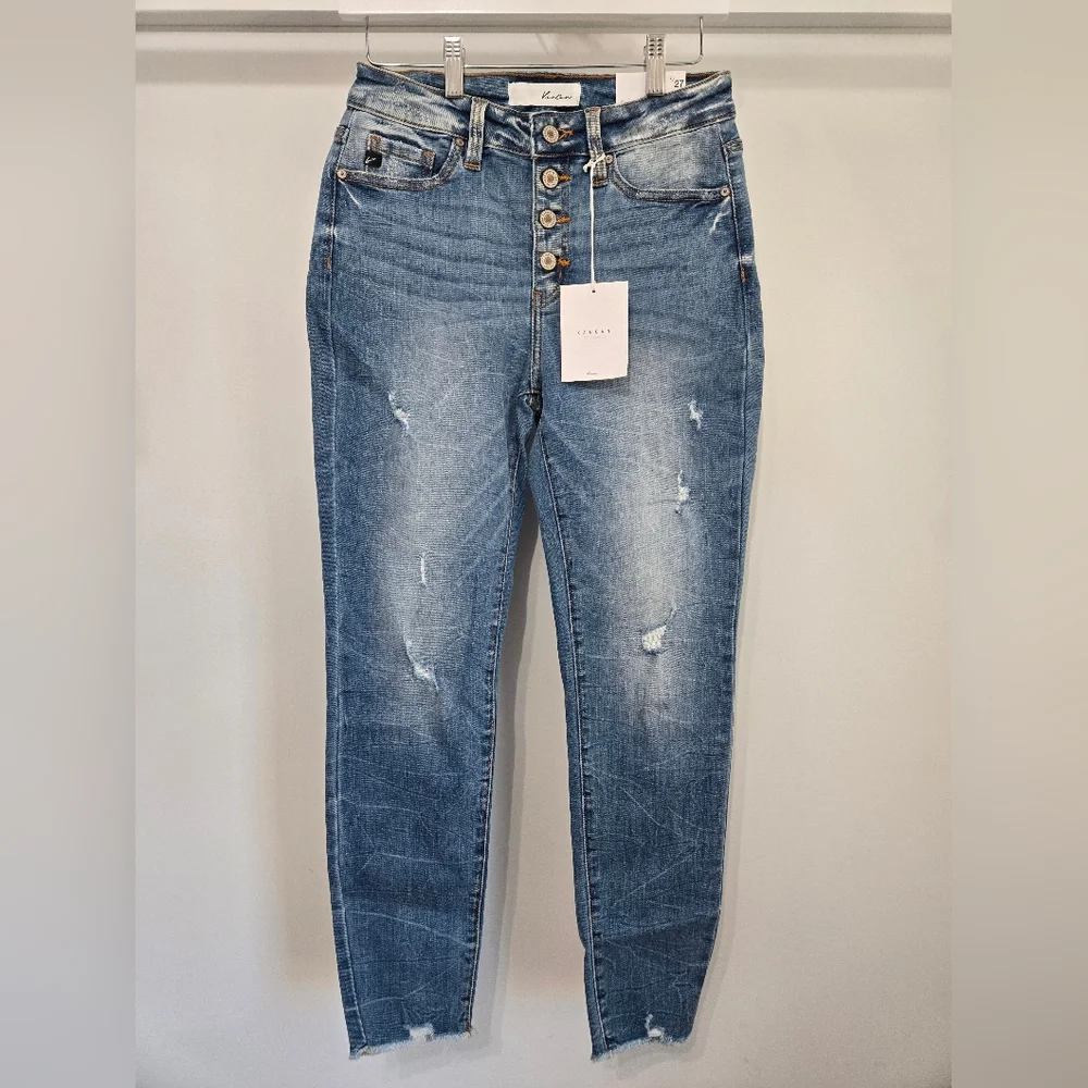 New. KanCan Jeans Women Size 27 / 7 Skinny Ankle - Picture 1 of 4